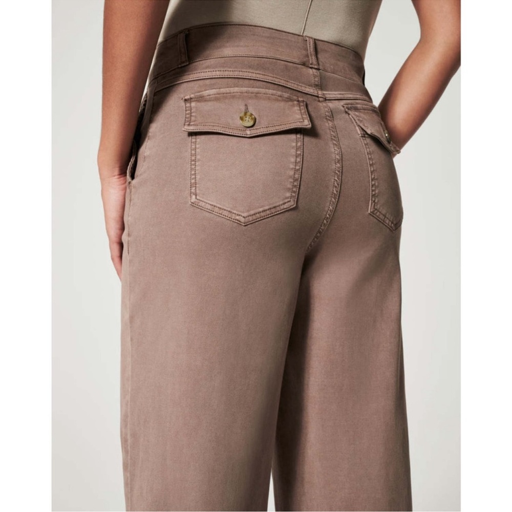SPANX Stretch Twill Wide Leg Crop Pant Size XL - Picture 3 of 16